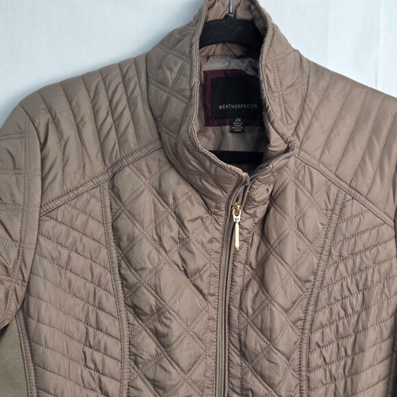 Weatherproof 2X Zippered Jacket - Green & Brown - Picture 2 of 5